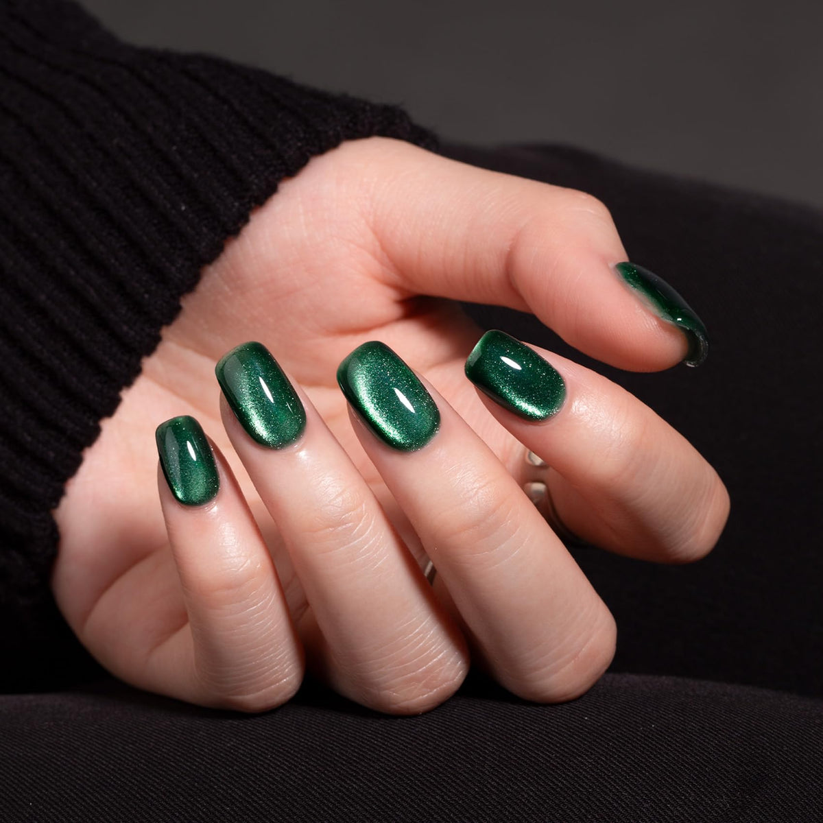 MAYCHAO Cat Eye Gel Nail Polish green bottle side view