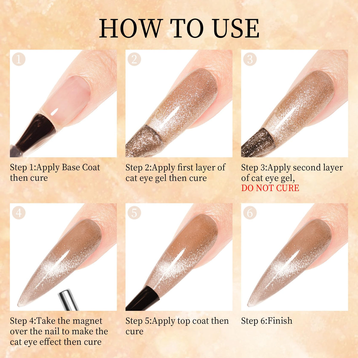 MAYCHAO Cat Eye Gel Nail Polish in use on nails