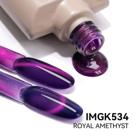 MAYCHAO Cat Eye Gel Nail Polish purple bottle side view