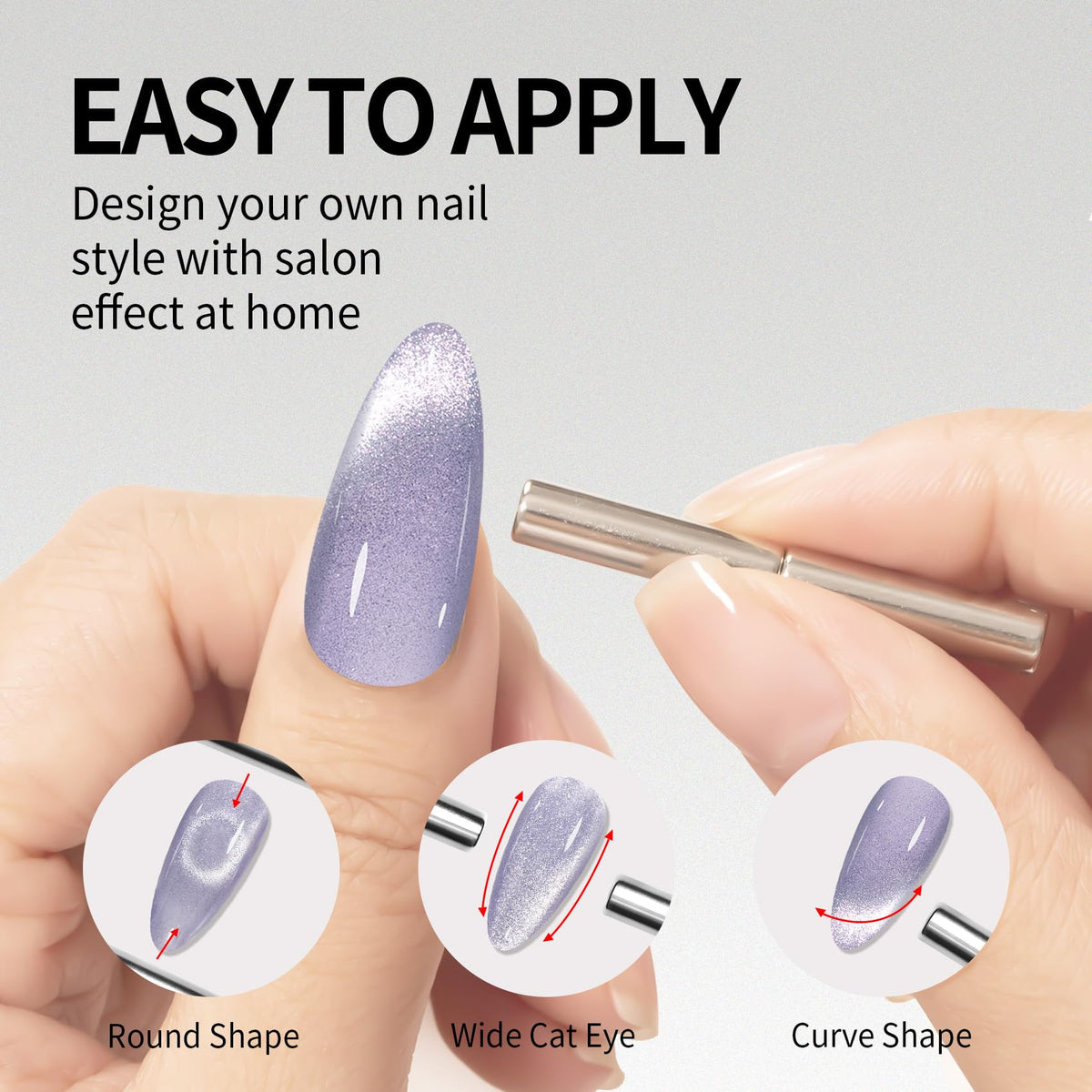 MAYCHAO Cat Eye Gel Nail Polish Violet in packaging