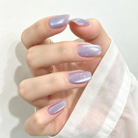 MAYCHAO Cat Eye Gel Nail Polish Violet with base and top coat