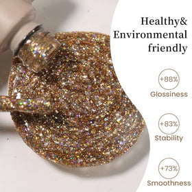 MAYCHAO Champagne Gel Polish bottle with glitter