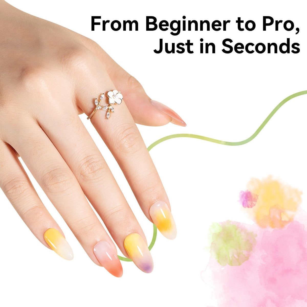 MAYCHAO Clear Blooming Gel Nail Polish application process