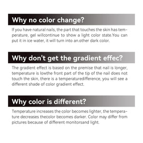 MAYCHAO Colour Changing Gel Nail Polish 15ML black-light grey gradient effect