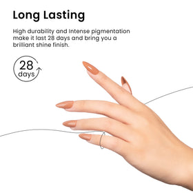 MAYCHAO Gel Nail Polish 15ml Caramel applied on nails
