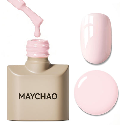 MAYCHAO Gel Nail Polish 15ML Creamy Pink front view