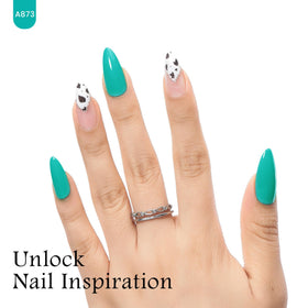 MAYCHAO Gel Nail Polish 15ML Deep Oceanside application on nails