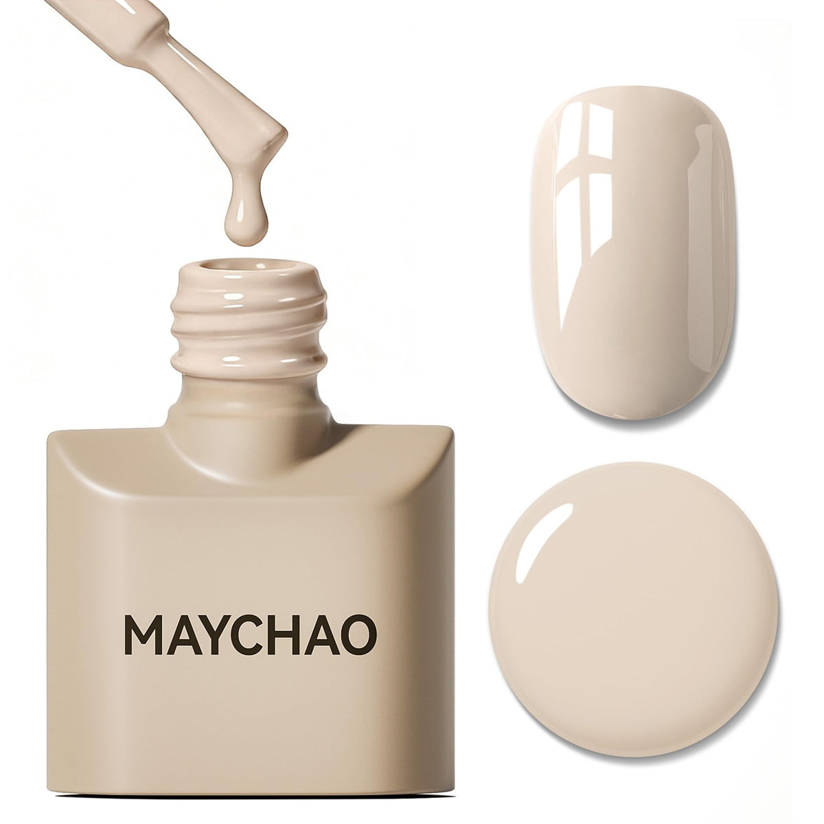 MAYCHAO Gel Nail Polish 15ML Vanilla Frosting front view