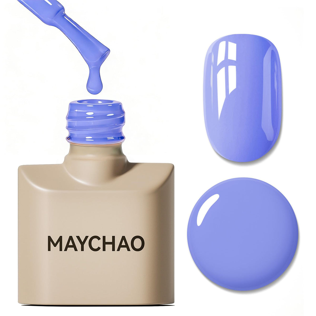 MAYCHAO Gel Nail Polish Bright Lilac 15ML front view