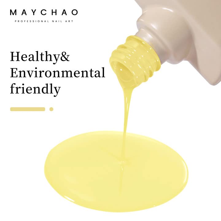 MAYCHAO Gel Nail Polish Butter Yellow bottle with brush