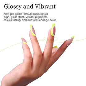 MAYCHAO Gel Nail Polish Lime application on nails