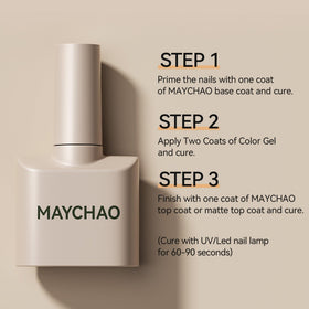 MAYCHAO Gel Nail Polish Lime brush close-up