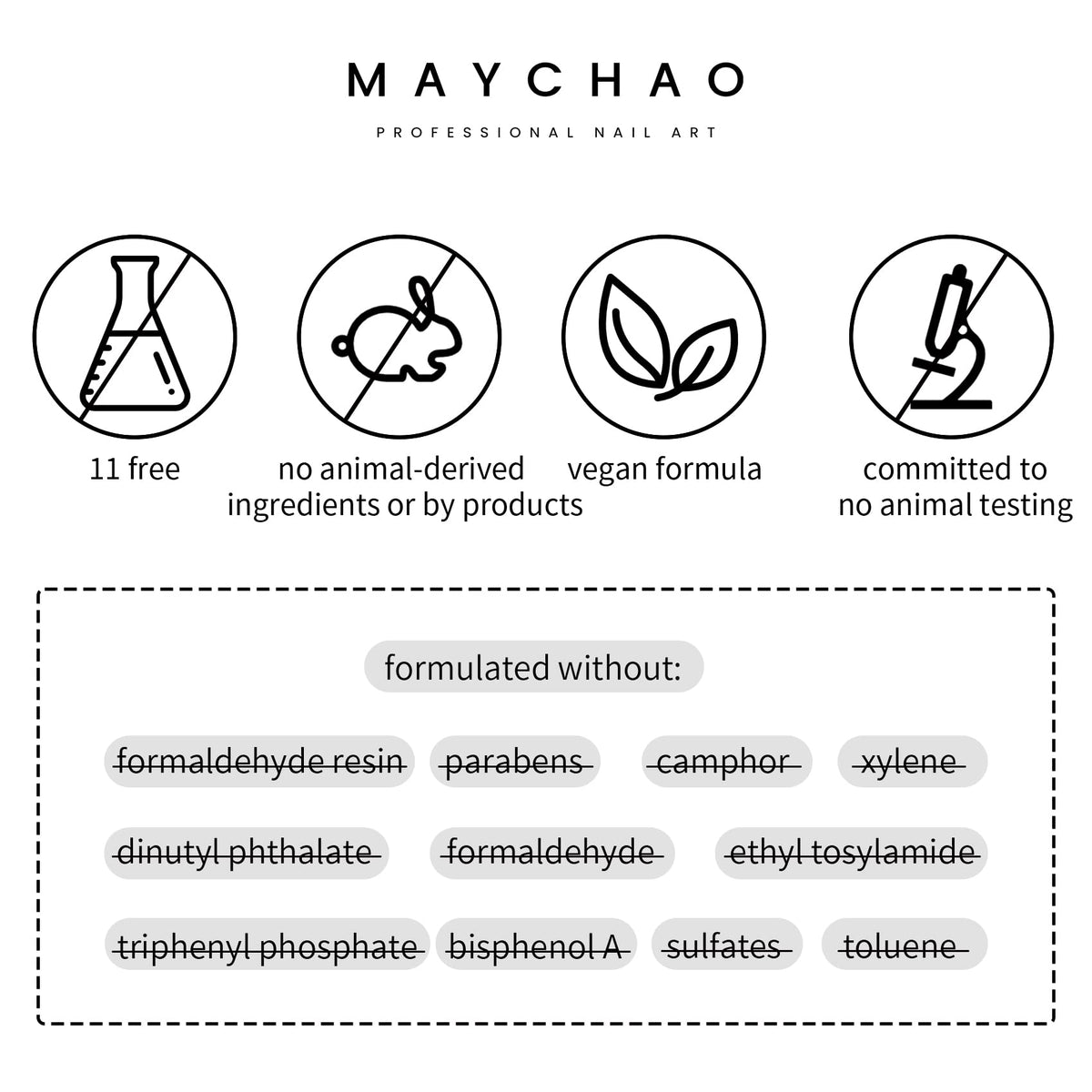 MAYCHAO gel polish packaging details