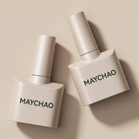 MAYCHAO Jelly Pink Cat Eye Gel Nail Polish 15ML showing holographic effect