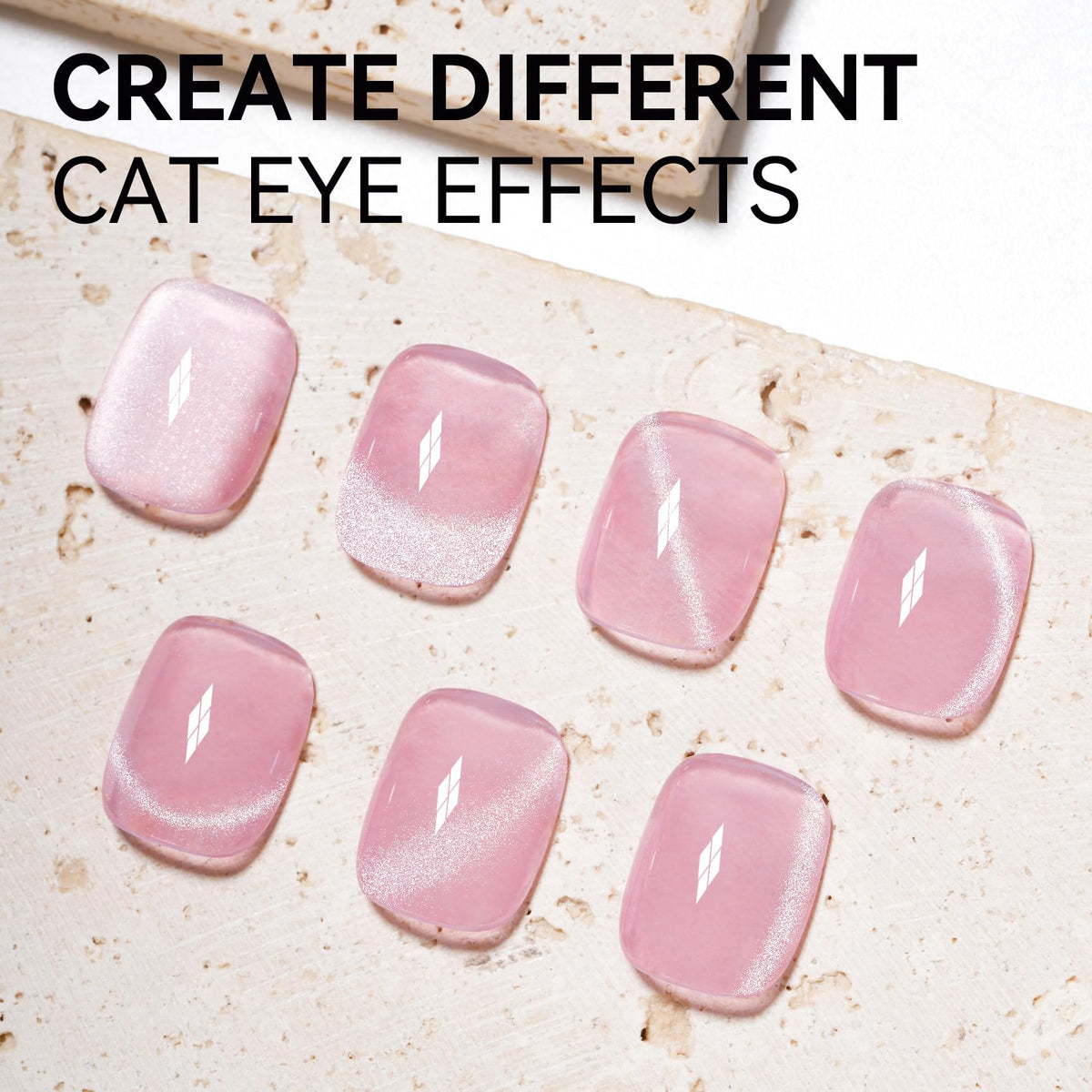 MAYCHAO Jelly Pink Cat Eye Gel Nail Polish 15ML with LED light