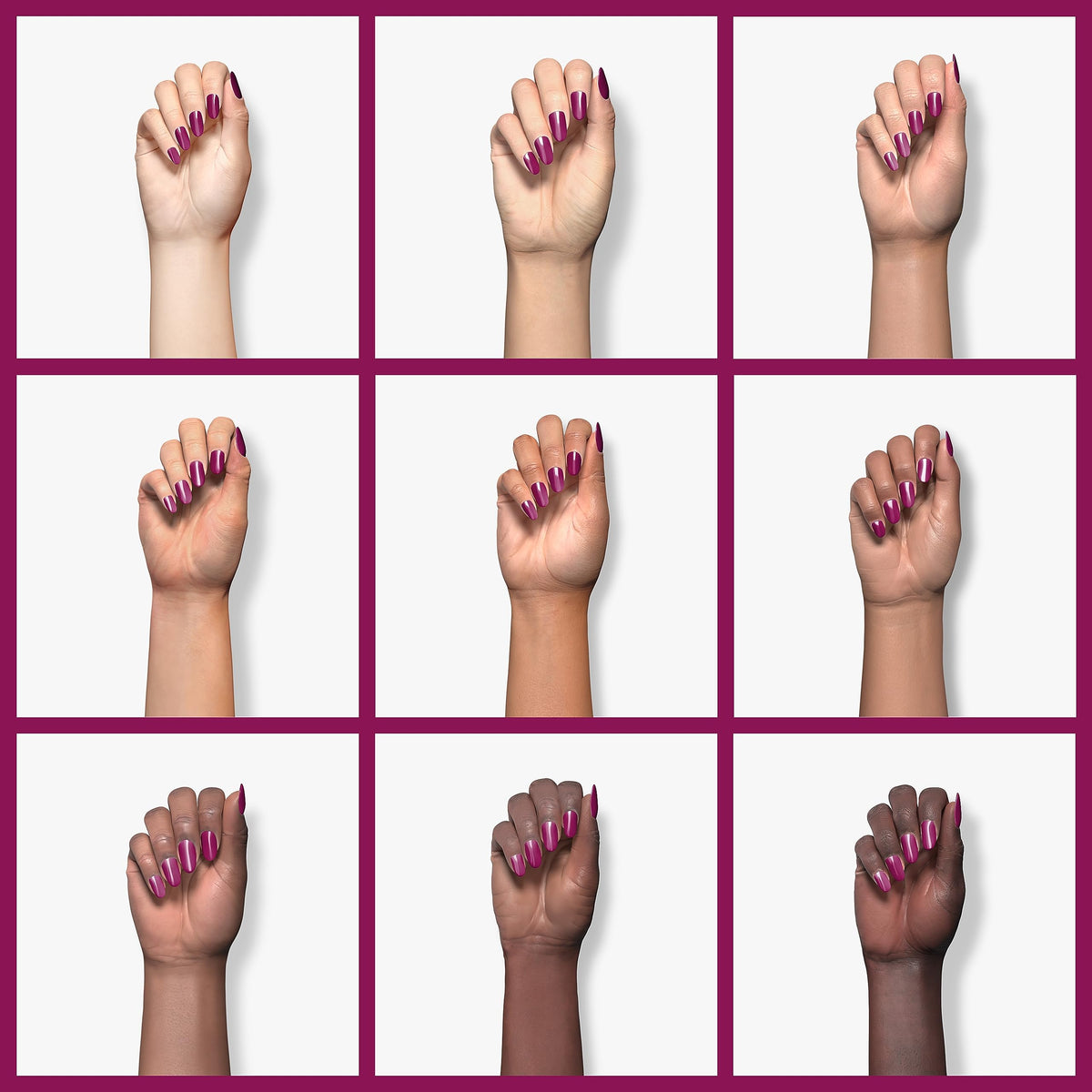 MAYCHAO Magenta Gel Nail Polish curing under LED light