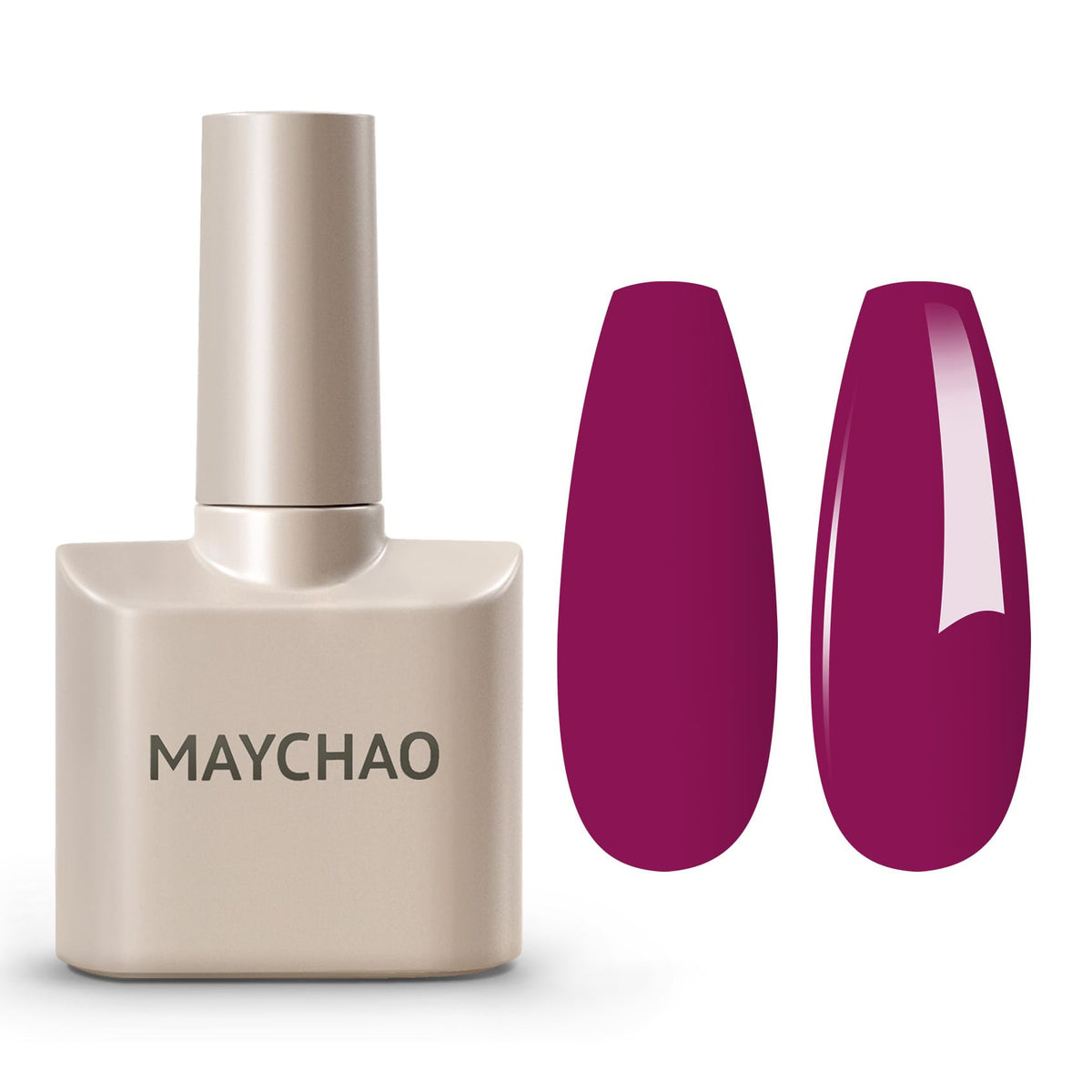 MAYCHAO Magenta Gel Nail Polish lifestyle shot on vanity