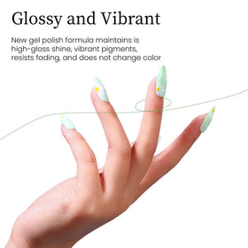 MAYCHAO Mint Green Gel Nail Polish 15ML application on nails