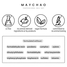 MAYCHAO Nail Polish packaging with product details