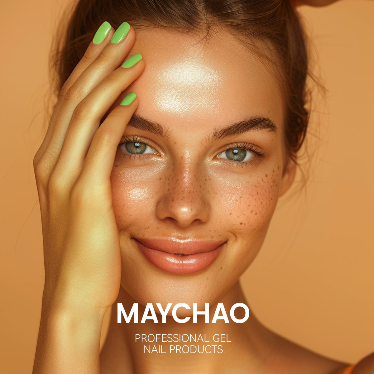 MAYCHAO Neon Blue Gel Nail Polish 15ML curing under LED light