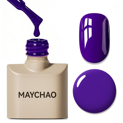 MAYCHAO Neon Purple Gel Nail Polish 15ML front view