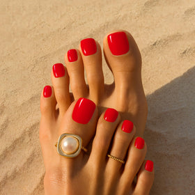 MAYCHAO Neon Red Gel Nail Polish 15ML applied on nails
