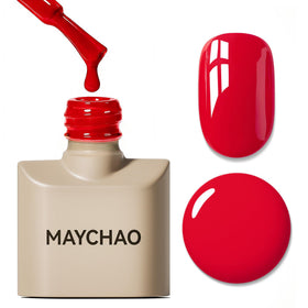 MAYCHAO Neon Red Gel Nail Polish 15ML front view