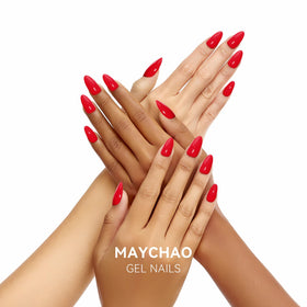 MAYCHAO Neon Red Gel Nail Polish 15ML in packaging