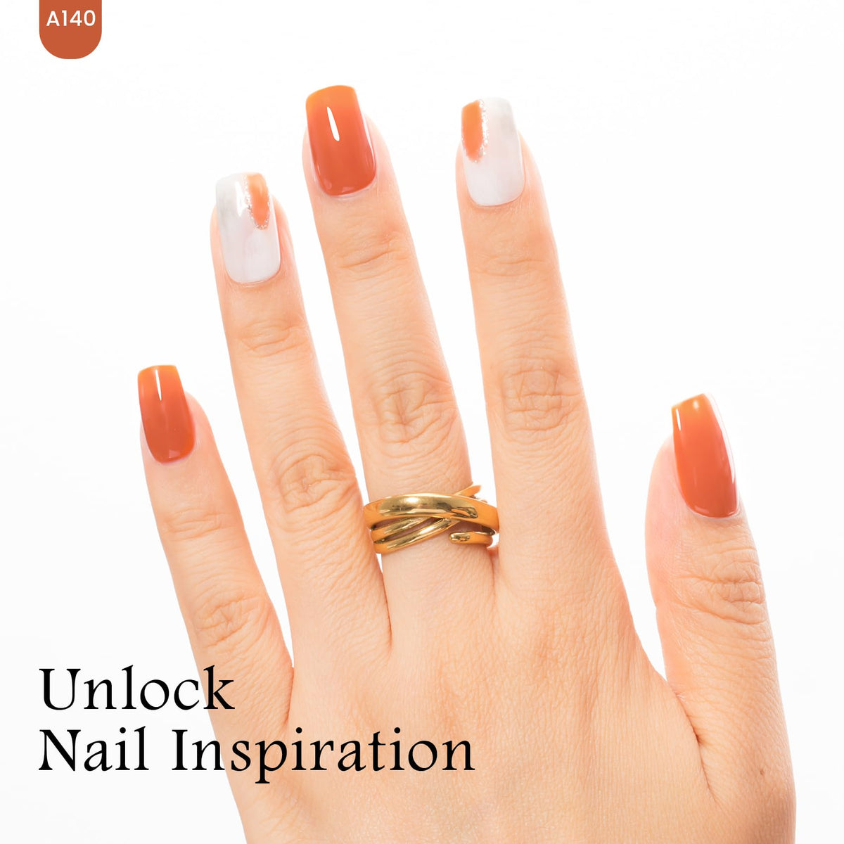 MAYCHAO Orange Gel Nail Polish bottle with cap