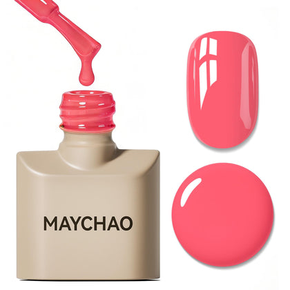 MAYCHAO Pink Gel Nail Polish 15ML front view