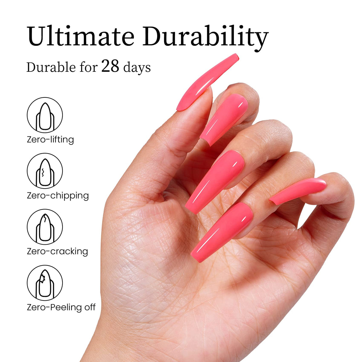 MAYCHAO Pink Gel Nail Polish 15ML with base and top coat