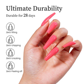 MAYCHAO Pink Gel Nail Polish 15ML with base and top coat