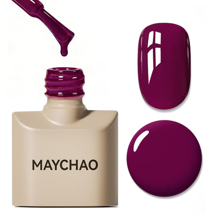 MAYCHAO Vino Red Gel Nail Polish 15ML front view