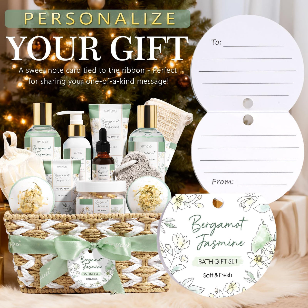 MAYICIVO spa gift basket beautifully presented