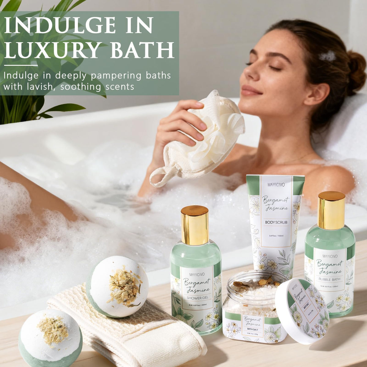 MAYICIVO spa gift basket with greeting card
