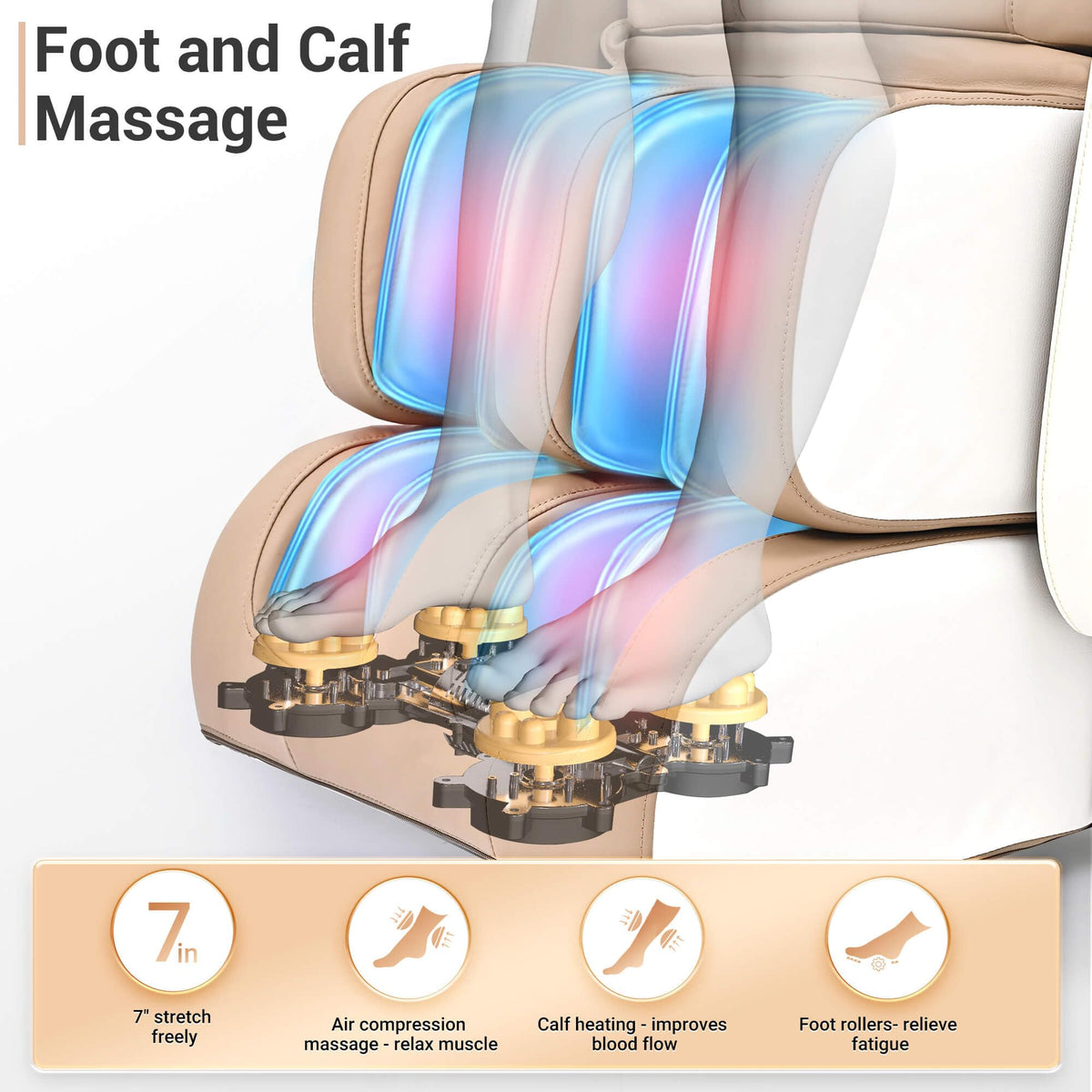 Mazzup Massage Chair demonstrating air compression massage feature