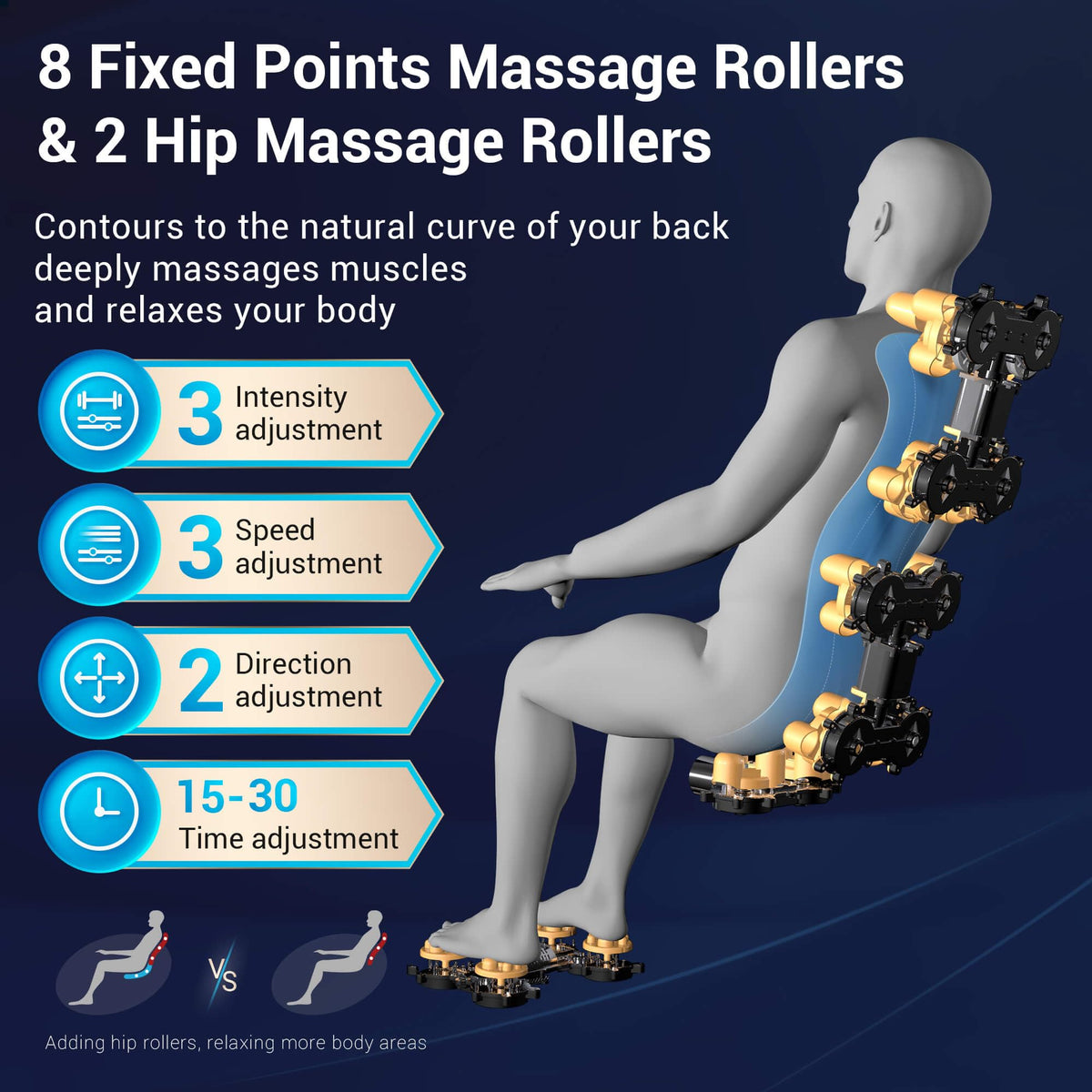 Mazzup Massage Chair with USB charging port close-up