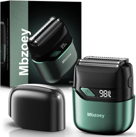 Mbzoey Electric Foil Shaver for Men in emerald green front view