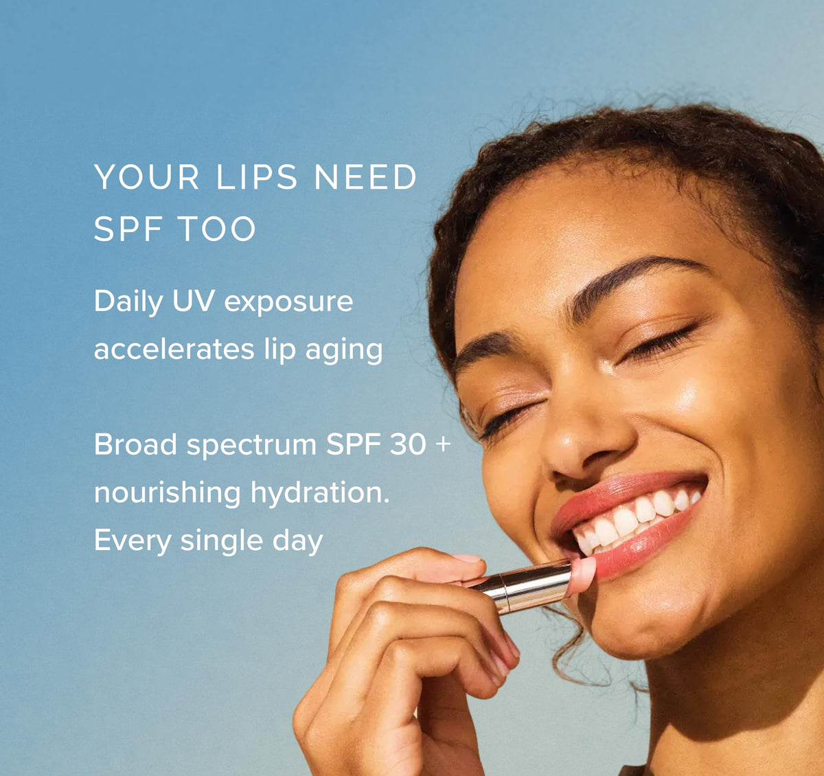 MDSolarSciences Tinted Sheer Lip Balm SPF 30 Shimmer on a vanity
