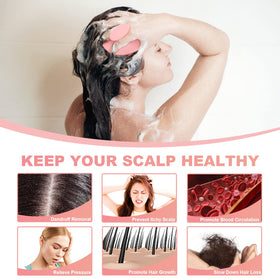 Meartchy Scalp Brush in use on wet hair