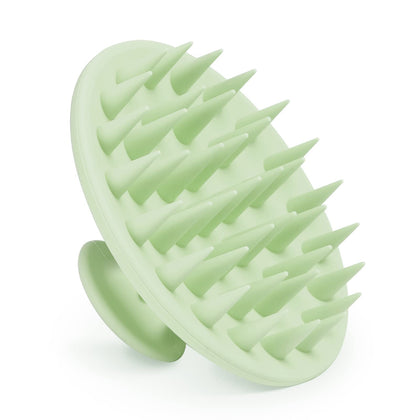 Meartchy Silicone Scalp Massager Shampoo Brush in grass green