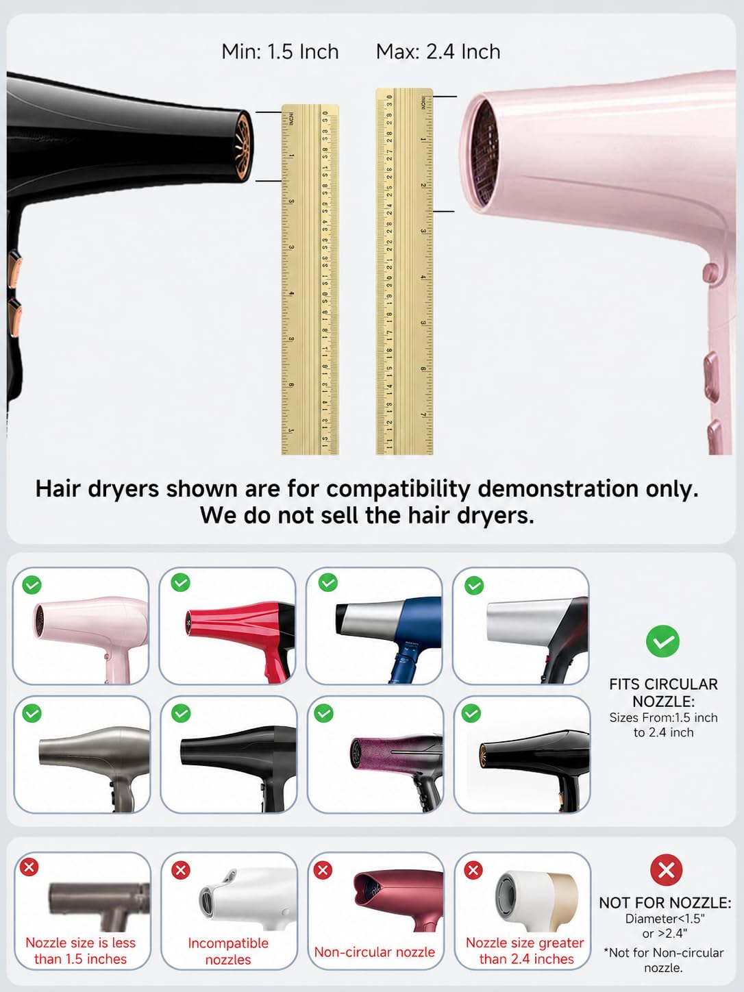 meborll Hair Diffuser attachment side view