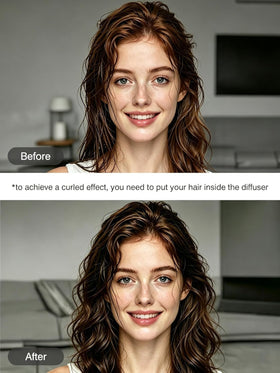 meborll Hair Diffuser lifestyle scene with model