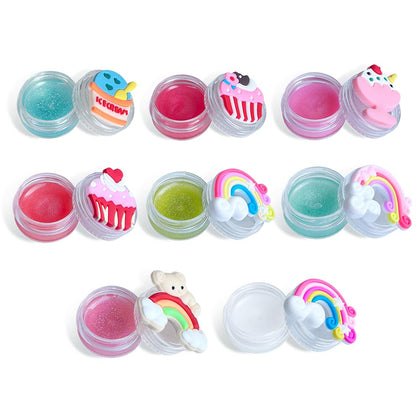 Mebtmel 8PCS Cute Lip Gloss Set assorted flavours front view