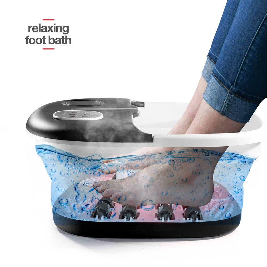 Medical king Foot Spa showing bubble jets in action