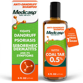 Medicasp Coal Tar Anti-Dandruff Shampoo 6 fl oz front view