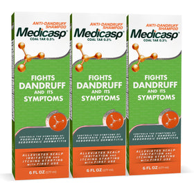 Medicasp Coal Tar Anti-Dandruff Shampoo 6 fl oz front view