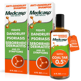 Medicasp Coal Tar Anti-Dandruff Shampoo front view 6 fl oz