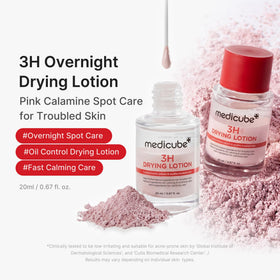 medicube 3H Overnight Drying Lotion back view showing ingredients