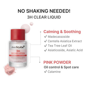 medicube 3H Overnight Drying Lotion packaging on a bathroom counter